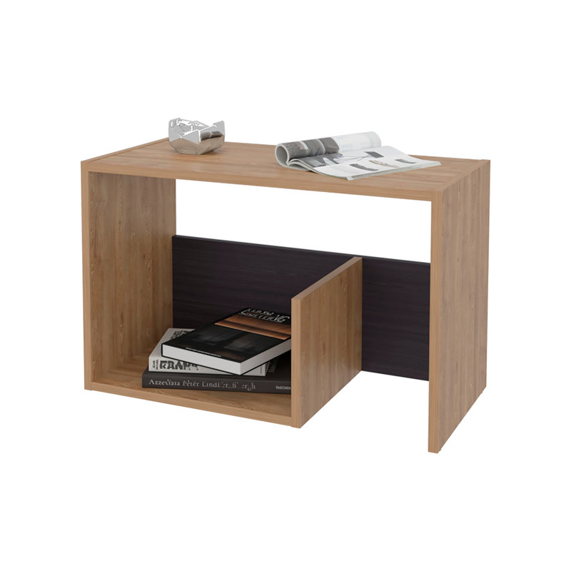 Vega Side Table in Melamine with Open Storage