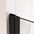 3236"W X 72"H Left And Right Opening Universal Pivot Shower Door, Open Outside, With 1/4" And 5/16" Tempered Glass And Matted Black Finish-124947144
