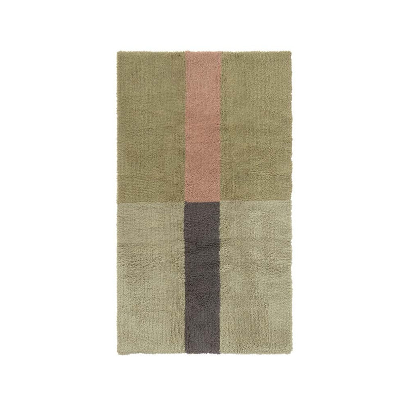 Tapis en laine Chroma, Mousse / rose cendré