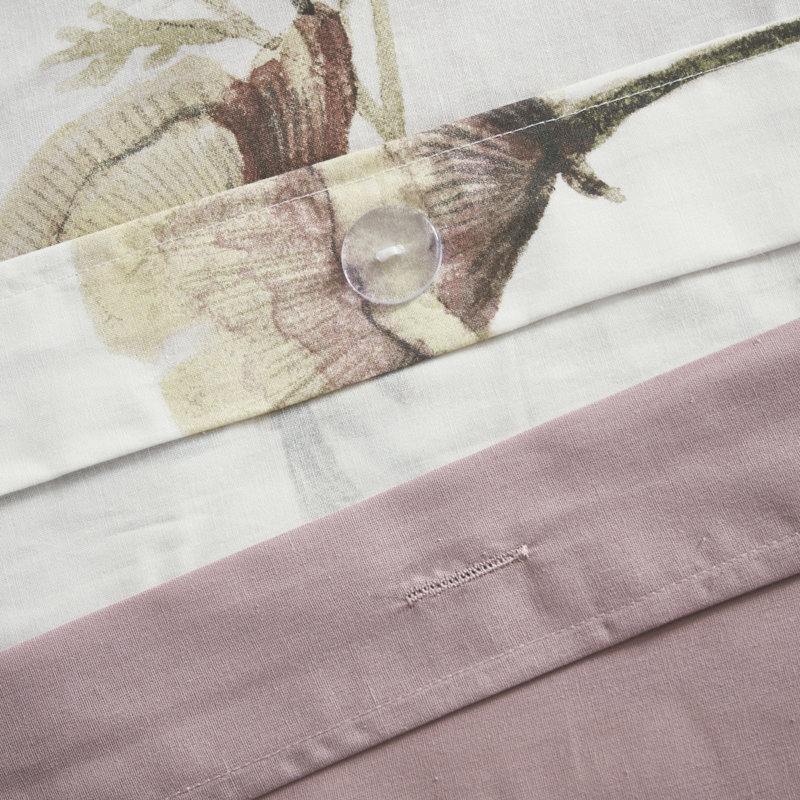 Housse de couette très grand / très grand - imprimé en coton, grand motif floral, attrait doux pour la chambre à coucher, fermeture à boutons, attaches de coin, imprimé floral chic et élégant et décor romantique, comprend 1 et 2 taies décoratives