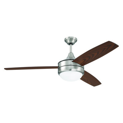 Ventilateur de plafond 52 po avec lumières DEL et contrôle mural Craftmade Phaze II