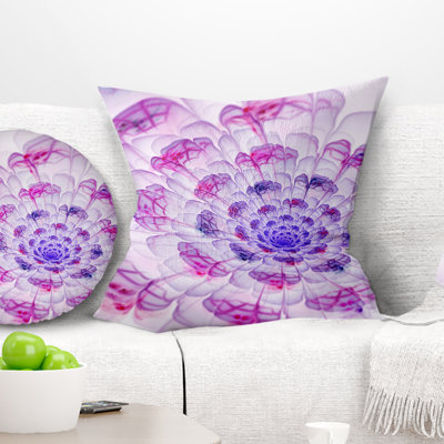 Coussin décoratif floral large fractal