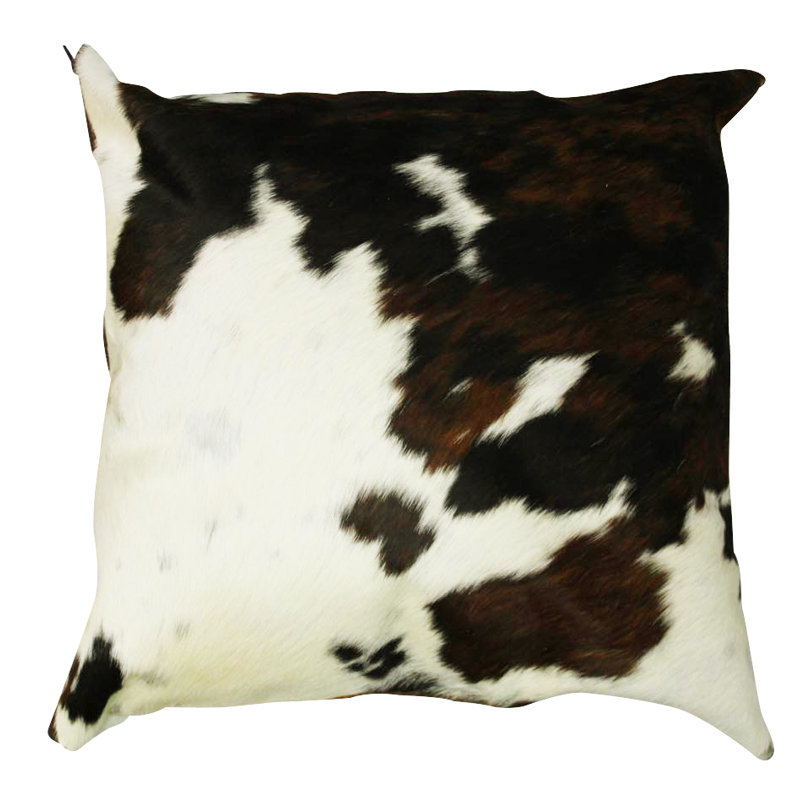  Authentic Cowhide Throw Pillow Cover