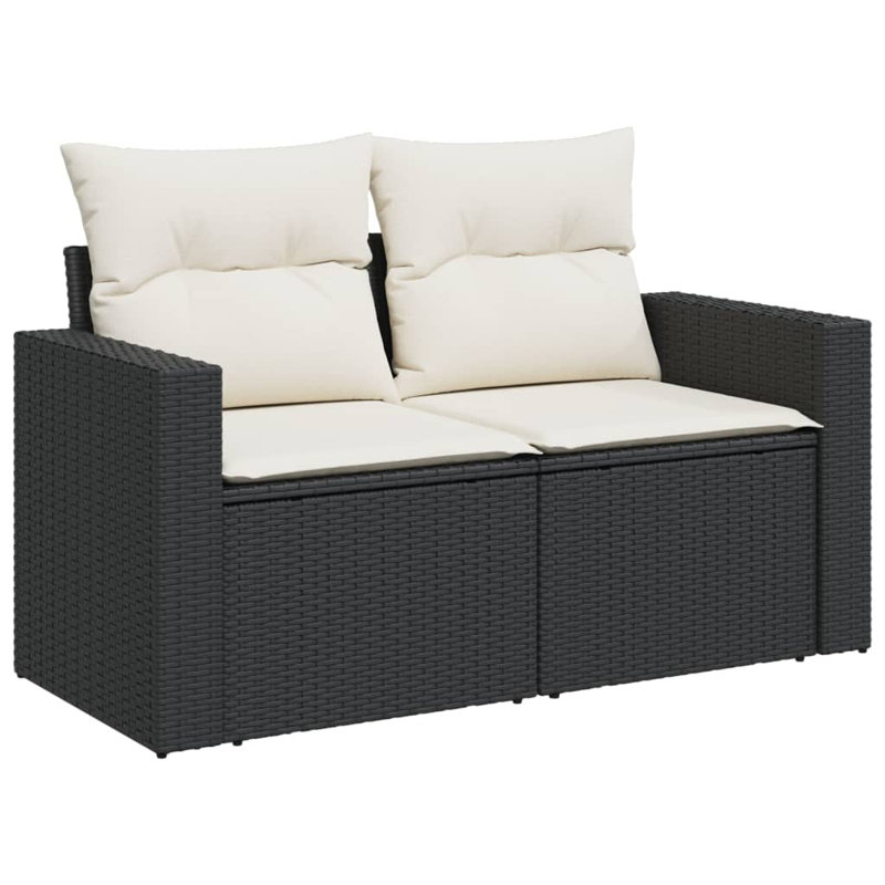  Garden Sofa Black, Cream White