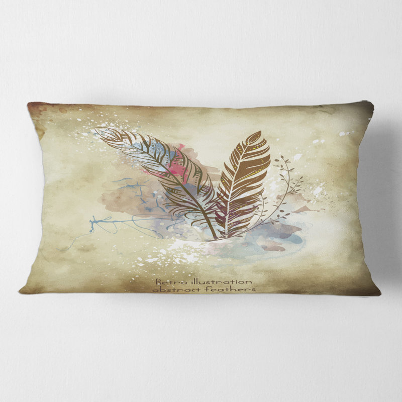 Fleurs beige rétro - coussin imprimé rétro