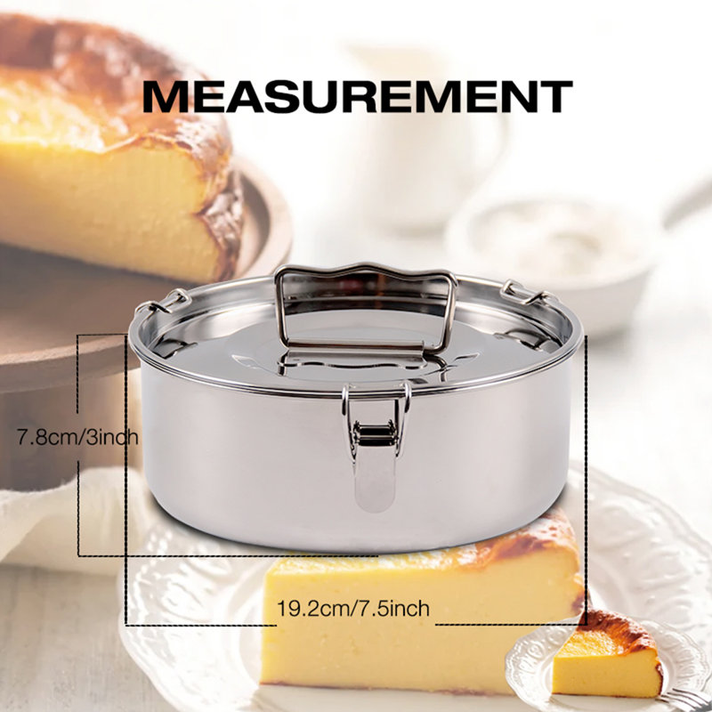 Moule à flan en acier inoxydable, 2,3 L (80 oz), pour la cuisson au four