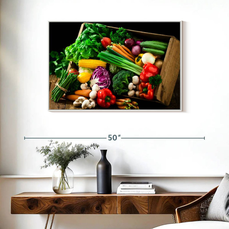 Caisse de légumes, Cadre flottant blanc, 37 po x 25 po