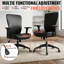 Chaise de bureau moderne en similicuir avec accoudoirs réglables, chaise de bureau avec dossier large et siège rembourré, chaise de bureau ergonomique pour le bureau et le bureau personnel-129514509