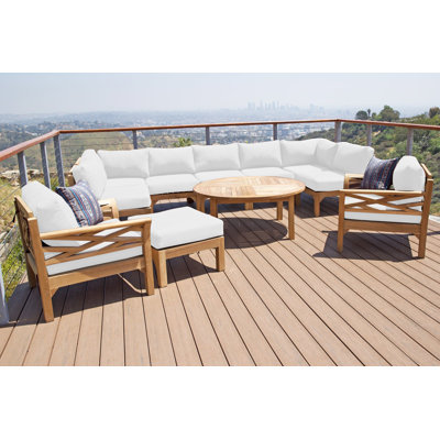 Monterey Outdoor 7 - Piece Teak Conversation Set