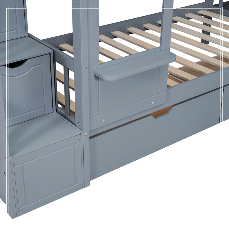 Lit plateforme Alessandria, Gris, Lit simple