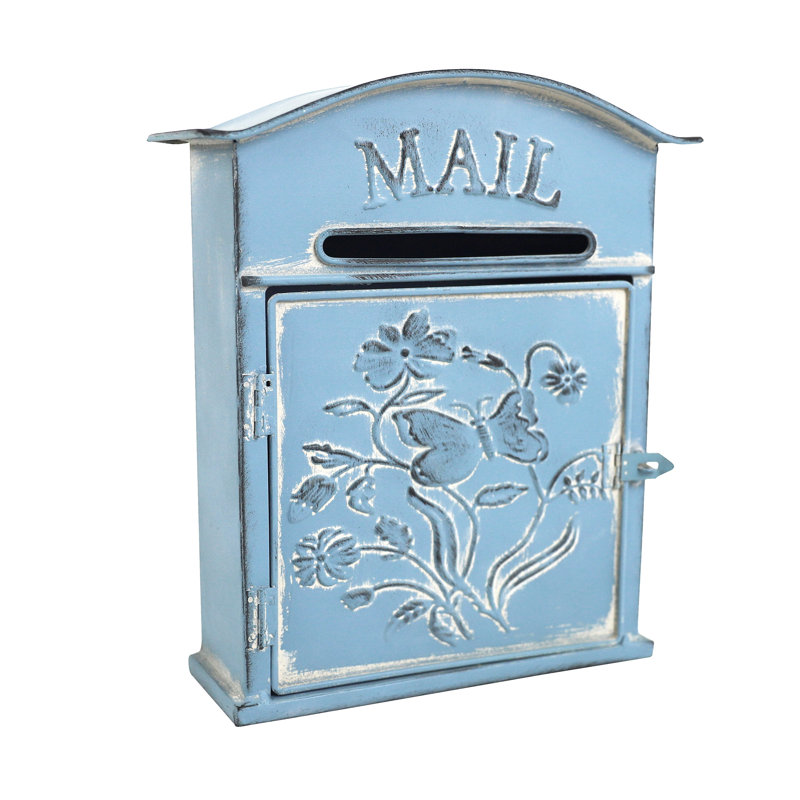 Boîte aux lettres murale verrouillable Delaney, Bleu