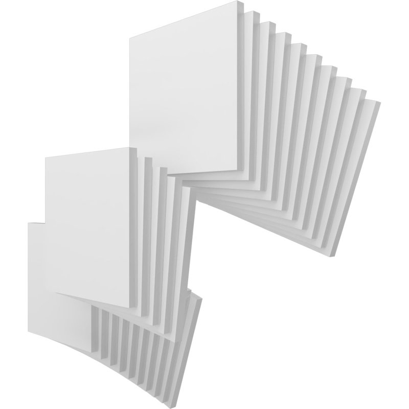 Panneaux de loisirs en PVC, H 11,75 po x l 11,75 po x P 0,75 po