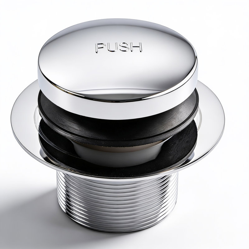 SUPPLYGIANT Tip Toe Bath Drain Assembly, 1-3/8 Inch Drain Stopper, Chrome Plated Finish