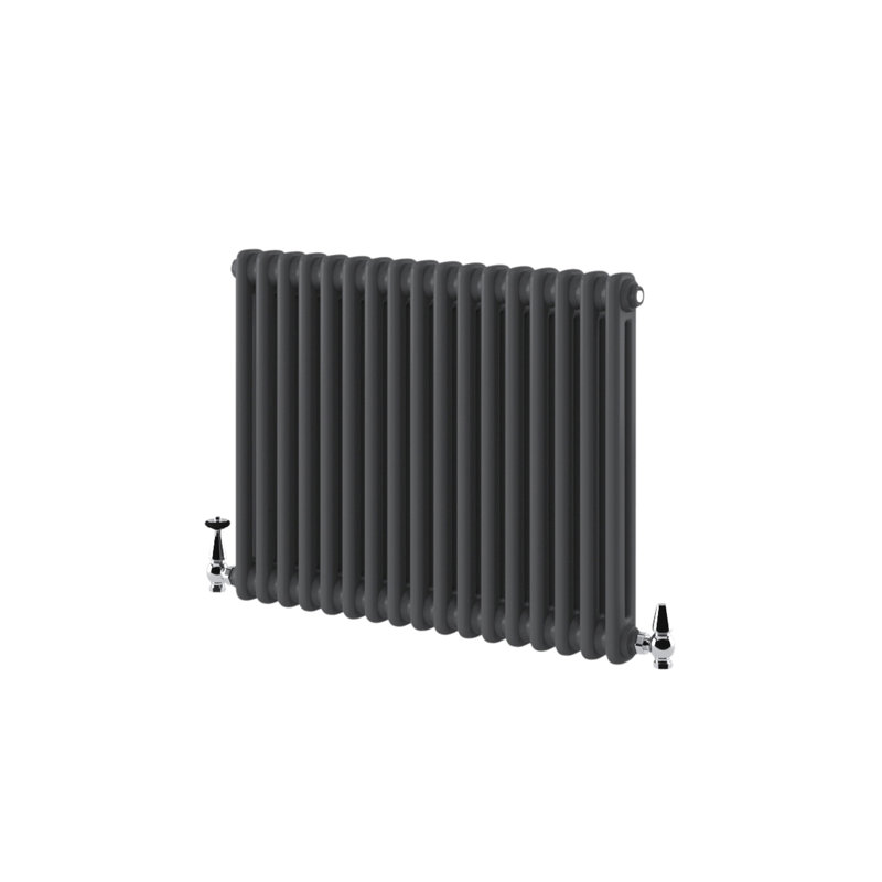 Uxbridge Horizontal Traditional Colosseum Radiator, 600mm H x 785mm W x 70mm D, Anthracite