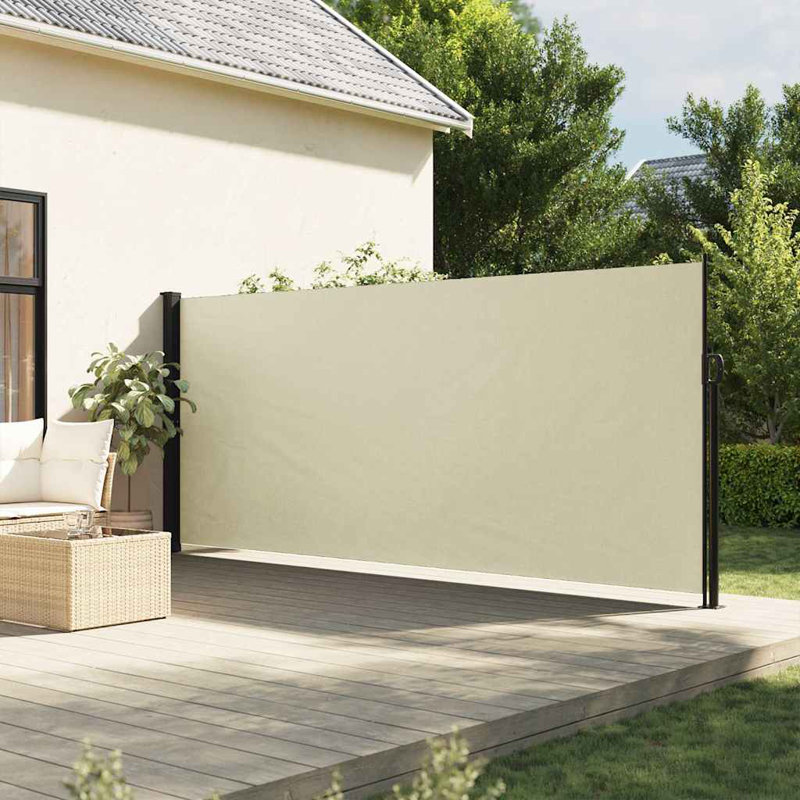Vidaxl Retractable Side Awning, Cream, 70.9" x 196.9"