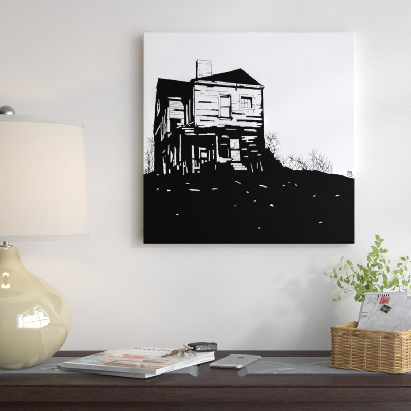 Peinture sur toile tendue, "house", H 26 po x l 26 po x P 1,5 po