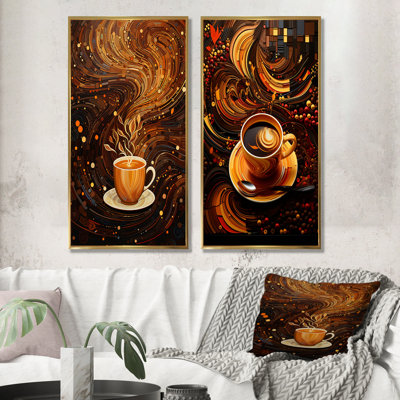 «Coffee Dreamy Mug», ensemble de 2 impressions murales café et thé