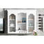 Armoire à pharmacie murale, armoire de salle de bain murale avec 2 portes en verre, armoire de rangement encastrée au-dessus de la toilette avec rangement, blanc