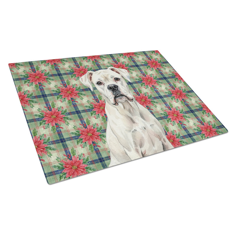Planche à découper en verre White Boxer, Blanc