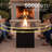  Outdoor Oversized Aluminum 5-piece Conversation Set With Firepit Table And 6-inch Cushion-879951704-879951708