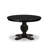 5 Piece Dining Set Contains a 48" Round Table with Pedestal and 4 Willow Green Polyester Fabric Upholstered Chairs, Sand Blasted Black-1200059070