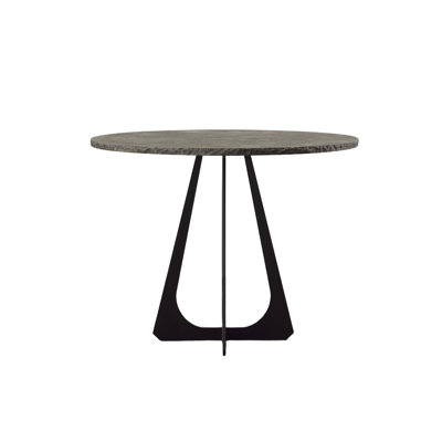Saralou Round Stone Top Metal Base Dining Table