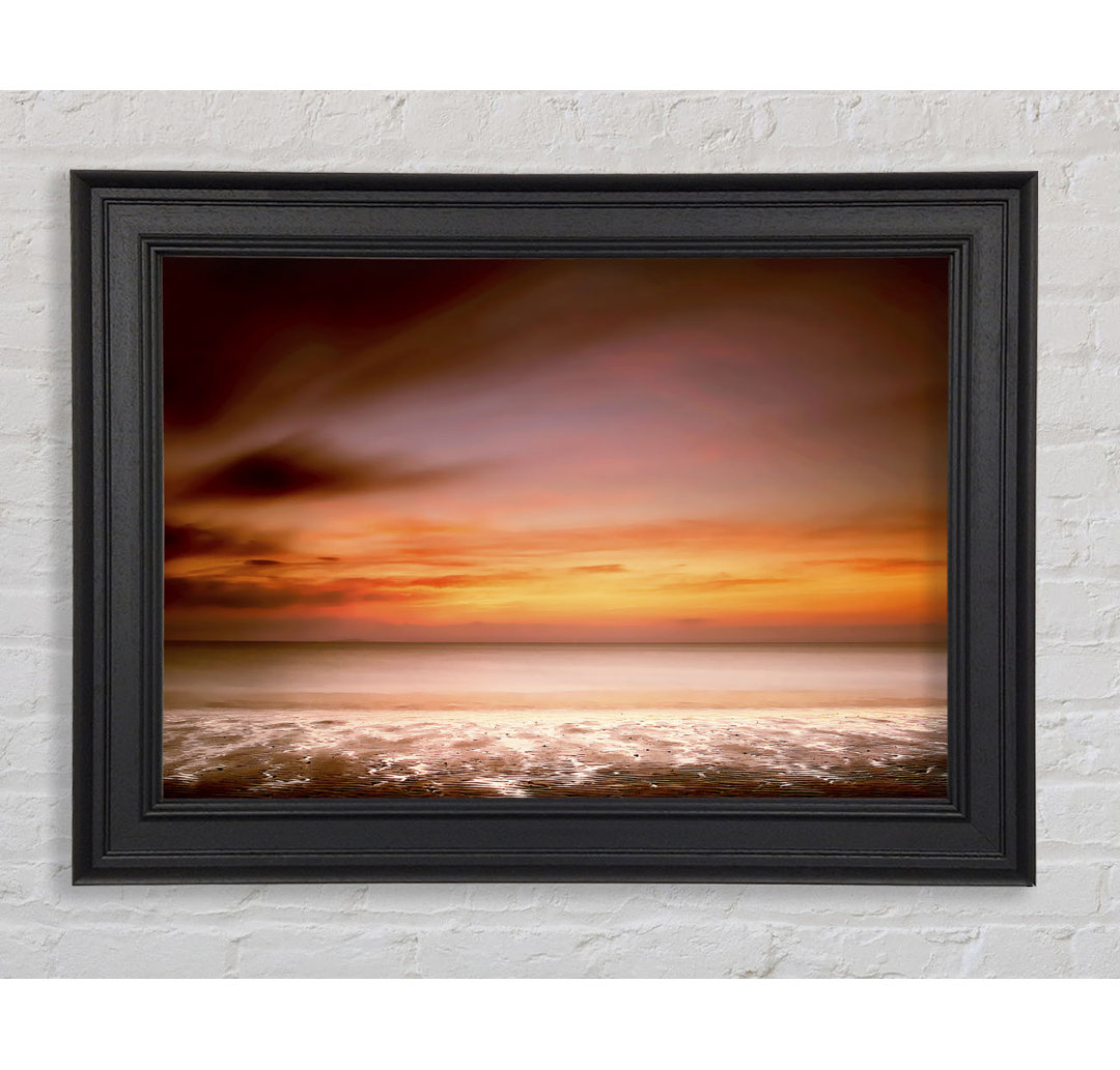 Gerahmtes Leinwandbild Ocean Calm Sunset