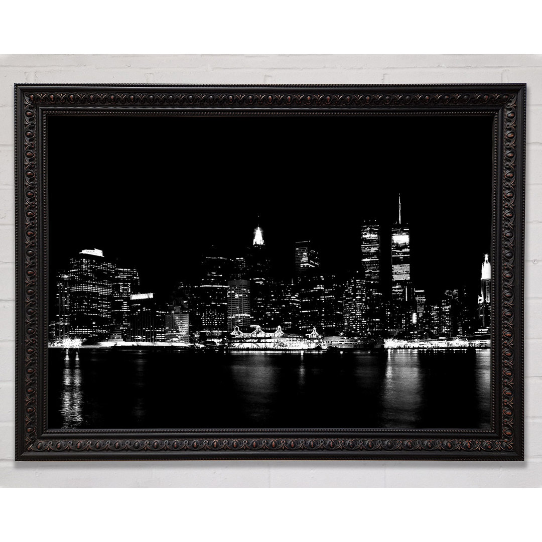 New York Silver Nights - Einzelner Bilderrahmen Kunstdrucke