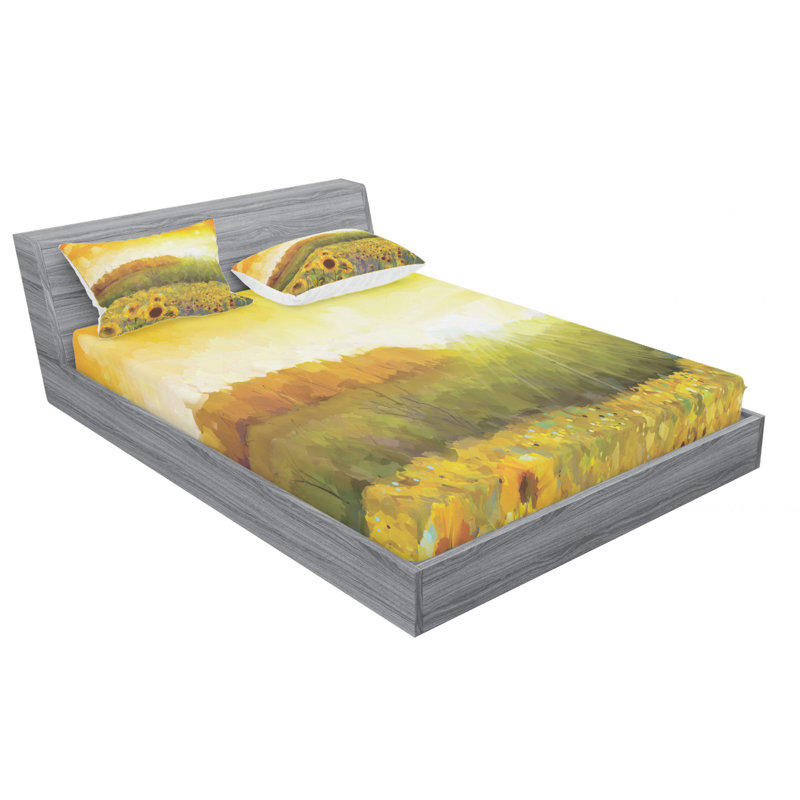 Microfiber Sheet Set, Queen Sheet Set with Fitted Sheet