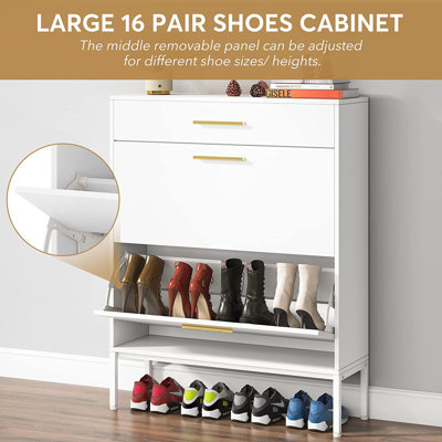 Latitude Run® 16 Pair Shoe Storage Cabinet | Wayfair