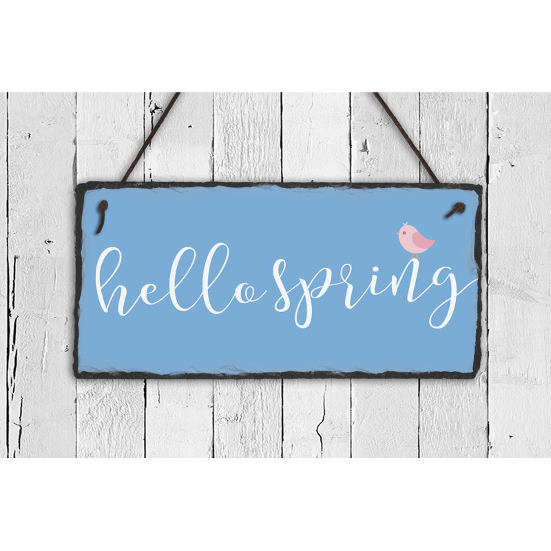Plaque de jardin Daxton, 2 trous pour suspension, Bleu