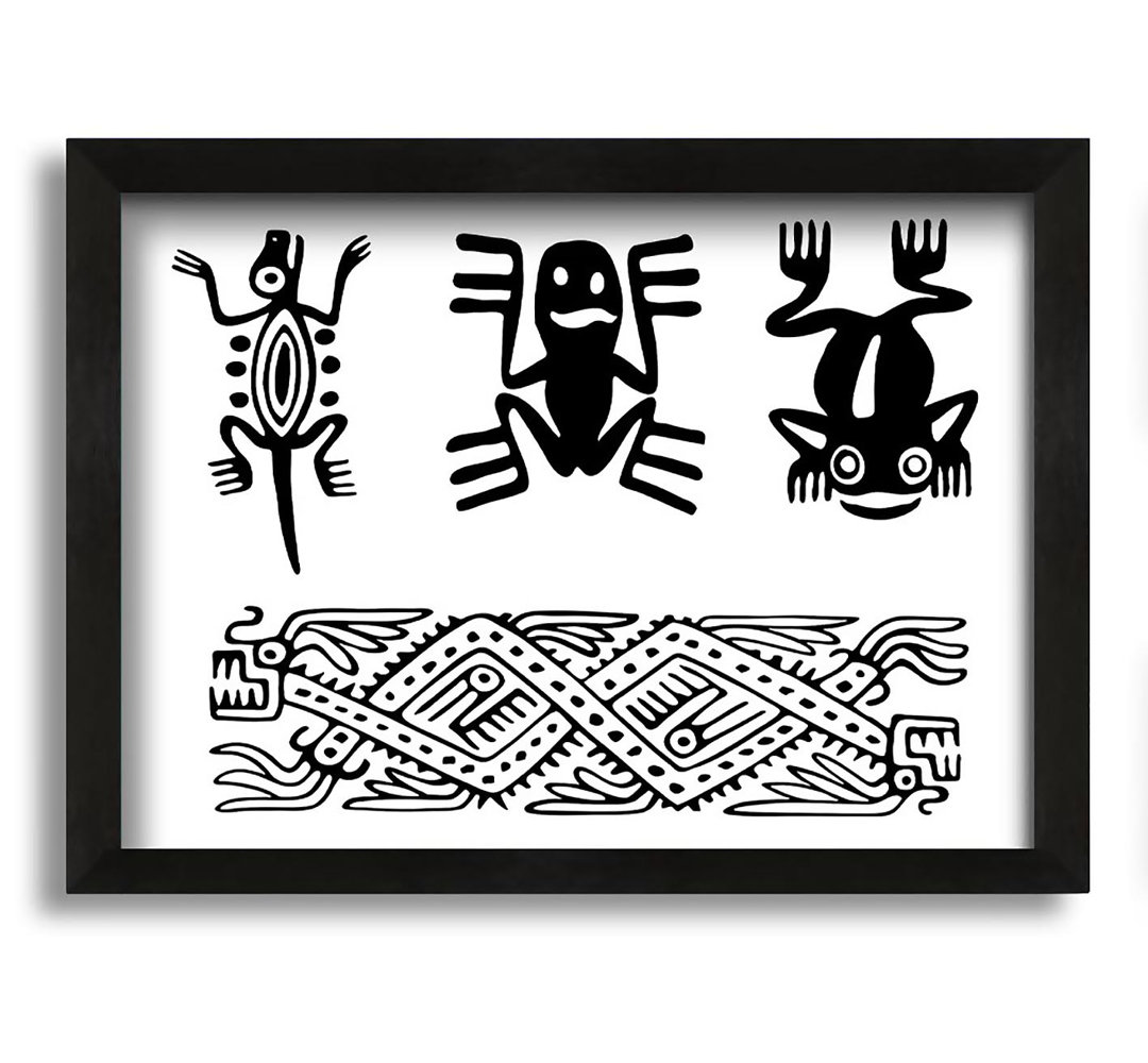 Gerahmtes Leinwandbild Tribal Animal Art