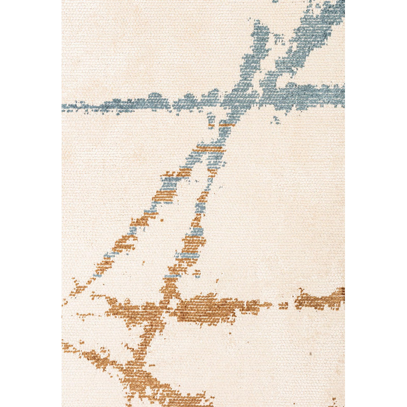Tapis moderne à lignes abstraites délavées, Rectangle 6 pi 7 po x 9 pi 10 po