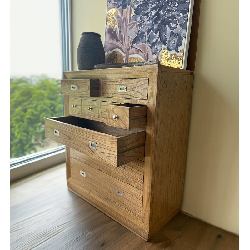 Merapi Solid Wood 100cm W 7 - Drawer Chest of Drawers
