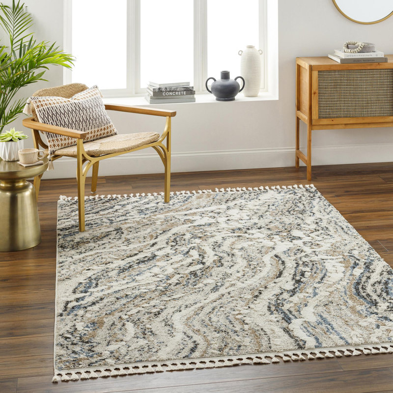 Annagene Abstract Indoor Rug, Rectangle 9'2" x 12'