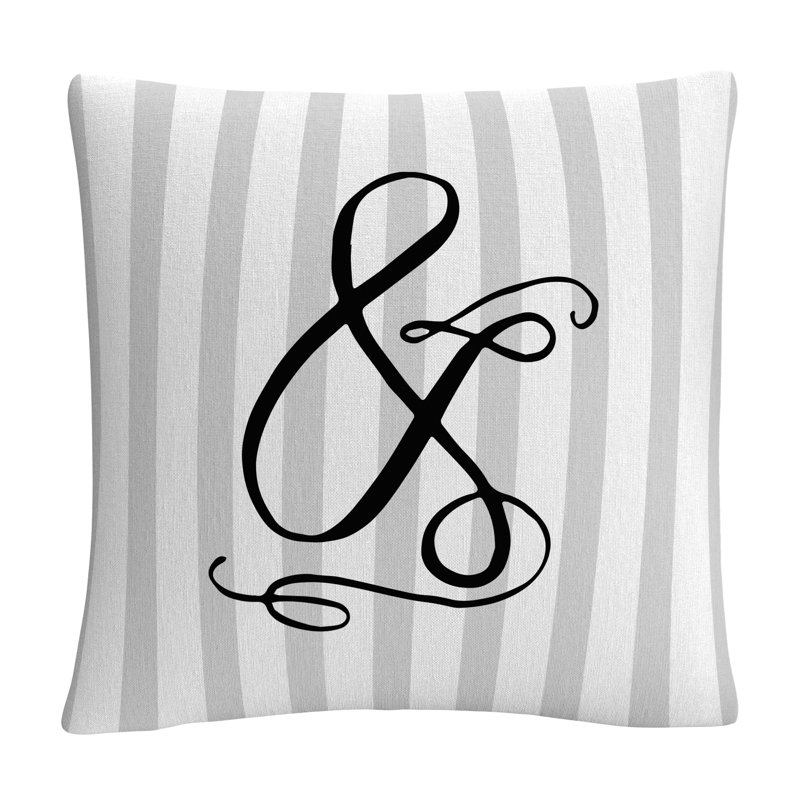 Coussin décoratif à rayures ABC, &