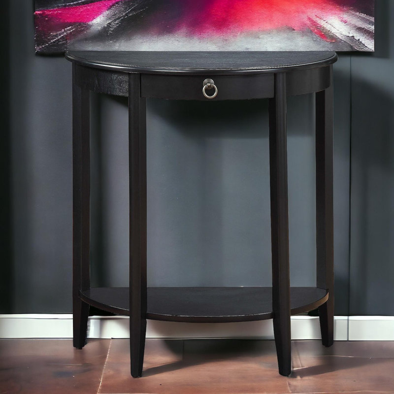 Justino II Black Finish Console Table