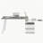 Techni Mobili Rotating Multi-Positional Modern Desk, Grey