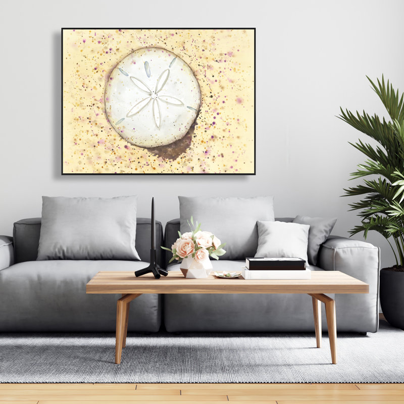 Toile encadrée pour salle de bain Sand-dollar Hygge | Décoration intérieure