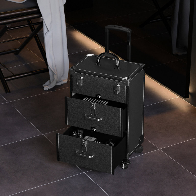 Travel Case + Drawers, Black