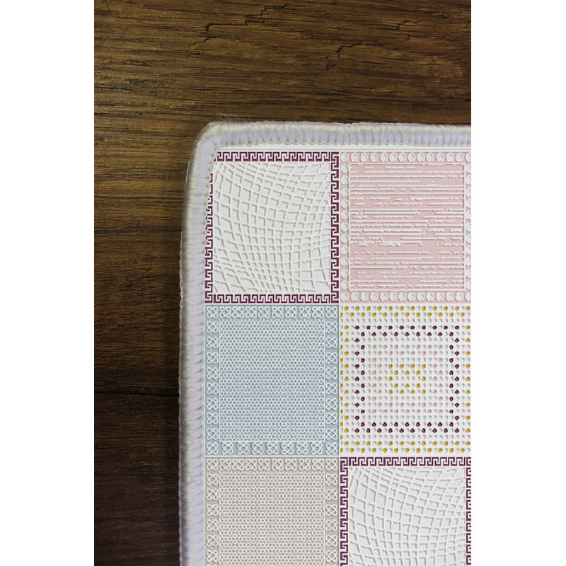 Elegant Hall Carpet, Cream Color, 31.5 x 59.1 inches | 100% Polyester, 650 g/m², 0.16 in Pile Height | Antibacterial, Eco-Friendly, Non-Slip PVC Dot Underside | Machine Washable, Perfect for Home Decor & Entryways