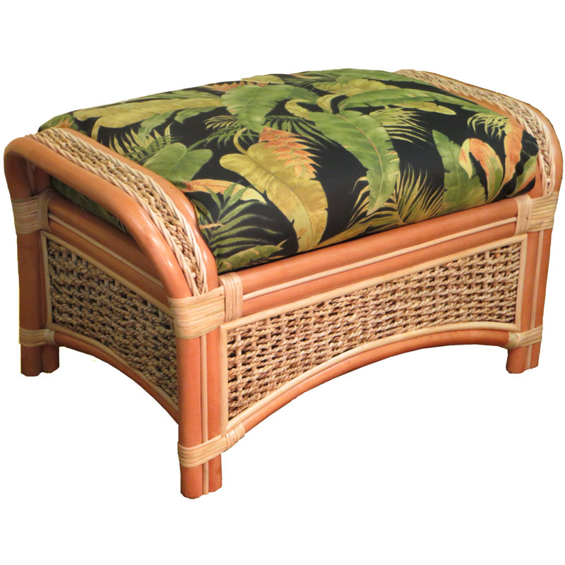 Spice Islands Upholstered Ottoman, Lucian Flint, Cotton Blend