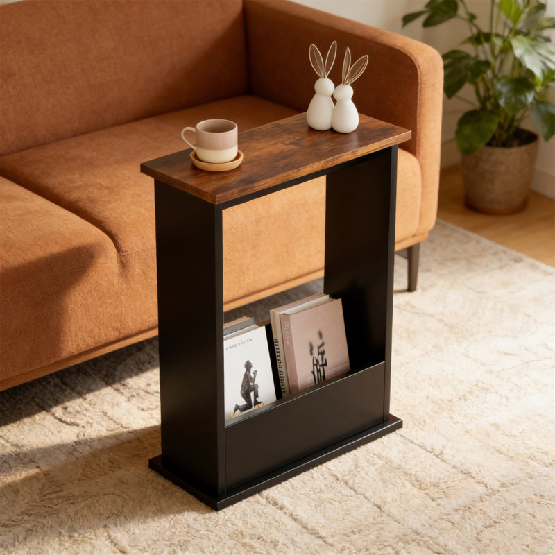 45cm W Manufactured Wood Bedside Table