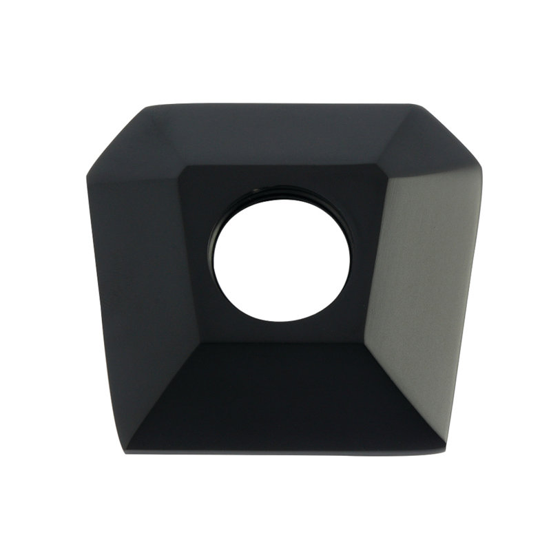 Kingston Brass Trapeze Hexagon Shower Arm Flange, Matte Black