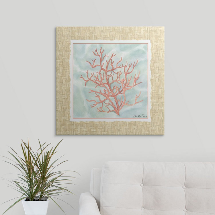 Mcclean " Ocean Coral ", 24" H x 24" W x 1.5" D, Canvas