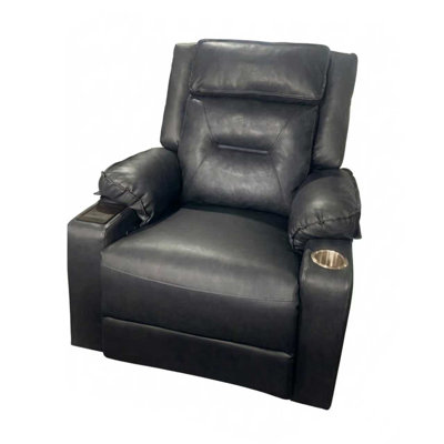 Fauteuil inclinable large en similicuir respirant