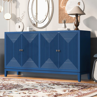 Sideboard Buffet with Vertical Line Design