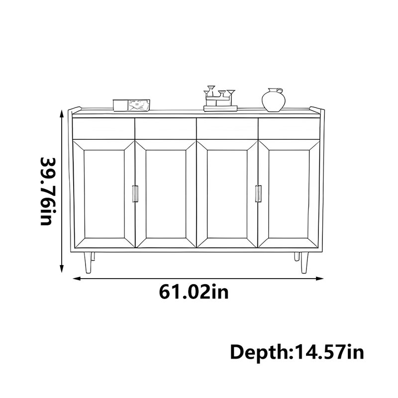 Retro style fashionable storage shoe cabinet