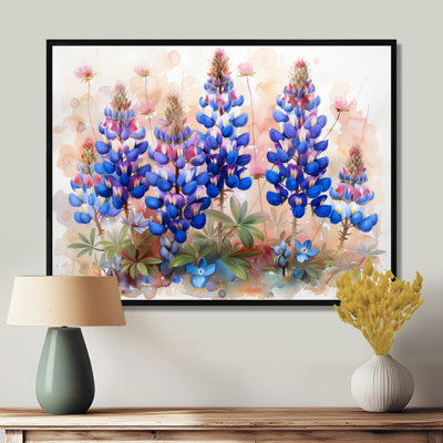 Bleu, rose, fleurs sauvages, Blue Bonnets Dreams II - Blue Bonnets, art mural