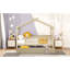 Lit double en bois naturel avec lit gigogne - Offrez un espace de couchage confortable pour une chambre simple